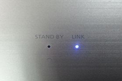 사운드바 무선 우퍼에서 소리가 안 나와 사용하지 못할때 STANDBY 표시등 꺼지고 Link가 깜박임