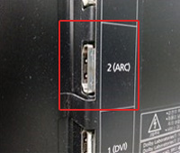TV 모니터(ARC 단자)에 HDMI 케이블을 연결합니다.
