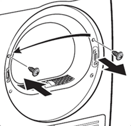 전면 프레임 상단 나사 분리