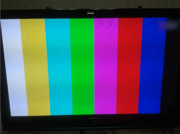 TV화면무지개띠로생겨짐표현