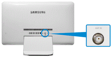 ATIV TV에서 채널을 설정하려면 수신 카드에 TV 안테나를 연결해야 합니다
