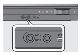 2012년 HT-ES420K 홈시어터 마이크 연결 단자 위치