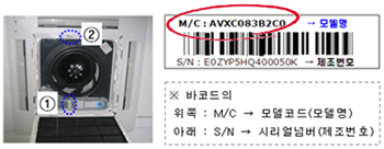 패널 열고 내부 바코드 확인