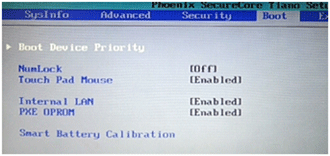Boot Device Priority 메뉴로 이동 후 Enter