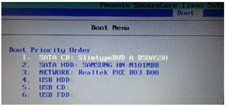 부팅 순서 변경
