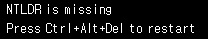 NTLDR is missing