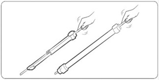 틈새 브러시, 연장관 내부 이물제거