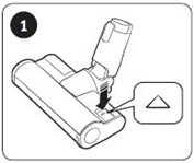 브러시 커버 열림 버튼 누름