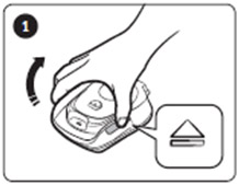 스폰지 필터 열림 버튼 누름