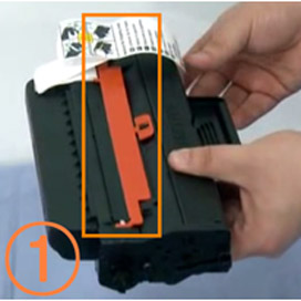 토너 상단부 주황색 Nip장치 위치 확인