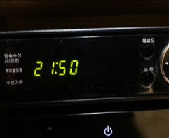 전원대기 상태(시간 정보만 LED로 표시)