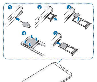 갤럭시 노트9, SIM 카드 장착하는 방법