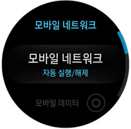 모바일 데이터 설정 화면