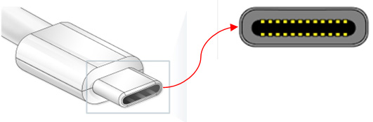 일반 USB 포트 규격과는 type c는 달라서 위아래 구분 필요없이 연결 가능합니다