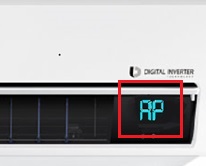 에어컨 표시부에 AP가 깜박임