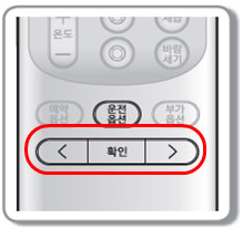 리모컨에 확인 버튼 이미지