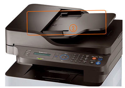 원본을 스캔할 면이 위로 향하도록 넣습니다