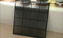 먼지거름필터 그늘에 말림