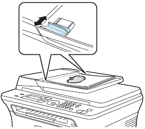 원고 너비 조절 가이드 조절방법을 나타낸 그림
