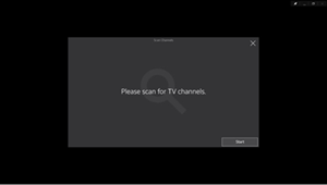 aTIVE TV 실행 시 채널 스캔 준비중..