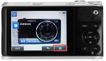 사진 저장버튼(디스켓)을 터치합니다.