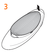 건전지 덮개를 끼우려는 화면