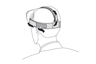 사용자의 머리에 맞게 상단 및 메인 스트랩의 길이를 조절해주세요.