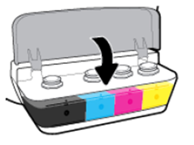 잉크 공급통 덮개를 닫으세요.