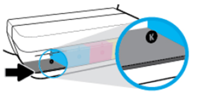 SL-J156x 시리즈 잉크 카트리지 잔량 확인을 위해 잉크량이 최소선까지 줄었다는 표시로 나타나는 예시 화면