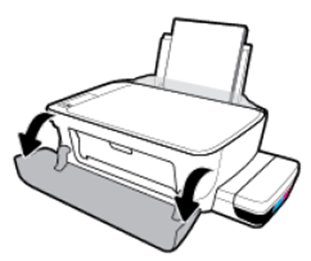 왼쪽과 오른쪽의 앞쪽 덮개를 잡고 앞으로 당겨 여는 화면