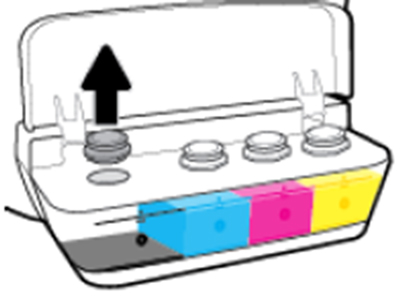 충전하려는 잉크 공급통의 마개를 빼세요.