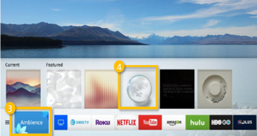 tv 스마트허브의 3번과 4번 위치 화면