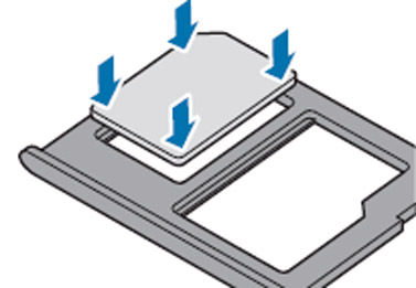 심카드 위치에 맞게 눌러 끼우는 화면