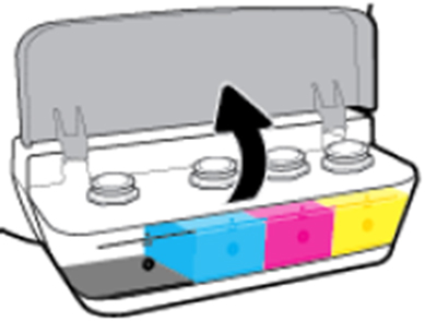 잉크 카트리지 공급통 덮개를 여세요.