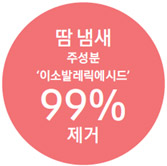 땀냄새, 주성분 이소발렐릭에시드, 99 % 제거 안내 표시에 대한 이미지