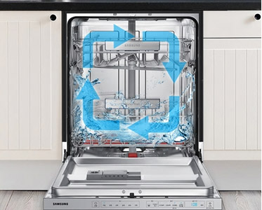 다양한 세척코스와 위생적인 고온 헹굼하는 이미지