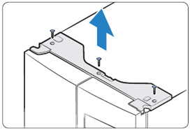 십자(+) 드라이버로 나사 3개를 분리하고 덮개를 분리하는 이미지