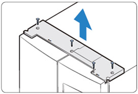 십자(+) 드라이버로 나사 4개를 분리하고 덮개를 분리하는 이미지