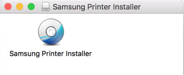 Samsung Printer Installer 파일을 더블 클릭하는 화면