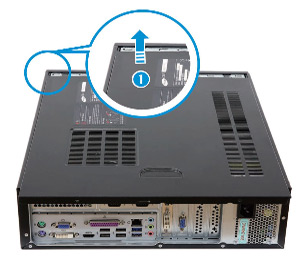 덮개를 홈에 맞게 닫고 앞 커버를 끝까지 당겨서 조립하는 화면 덮개를 홈에 맞게 닫고 앞 커버를 끝까지 당겨서 조립하는 화면