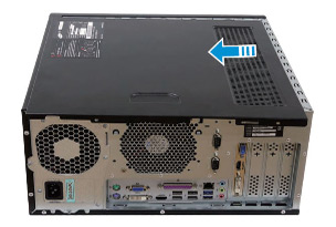 덮개를 화살표 방향으로 밀어 분리하는 화면 덮개를 화살표 방향으로 밀어 분리하는 화면