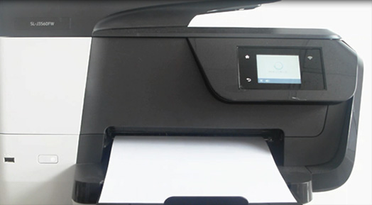 걸린 용지가 자동으로 배출되는 화면