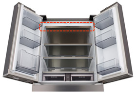 삼성 김치냉장고 스탠드형 김치플러스 메탈쿨링커튼+ 3 김치냉장고 상칸 내부 맨위에 메탈쿨링커튼 이미지