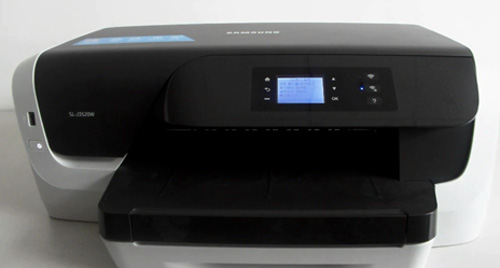 SL-J352x 시리즈 용지 걸림 증상이 있을 때 용지 제거를 위해 조작부에서 OK버튼을 눌러주세요