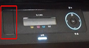 삼성 프린터 SL-C483 스캔 보내기 버튼이 없어요 3 sl-c483 조작부 화면 왼쪽에 스캔보내기등 없는 화면