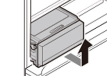 1) 밀폐 채소서랍실 손잡이를 앞으로 당기다가 약간 들어 올리면서 빼내세요.