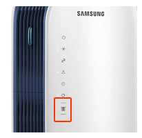 포터블쿨러 측면 모습 포터블쿨러의 만수램프 위치 설명