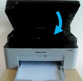 윗덮개 내려서 닫는 화면