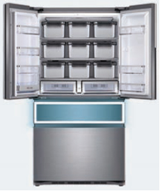 삼성 김치냉장고 스탠드형 메탈 그라운드 지펠아삭 15 김치냉장고 중칸 전문숙성, 저장기능 위치 이미지