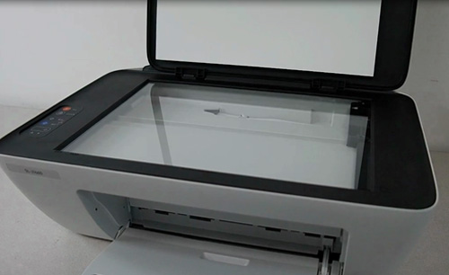 상단의 스캐너 덮개를 여는 화면